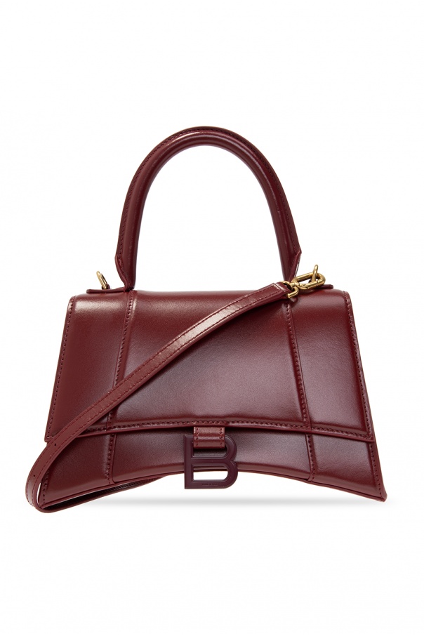 25SS new/BALENCIAGA Hourglassショルダーバッグ Bag Burgundy XS Hourglass shoulder bag Balenciaga Burgundy crocodile